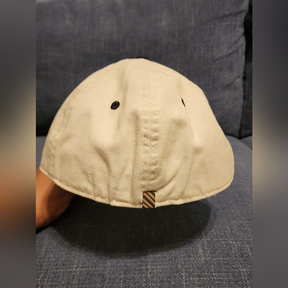 Billy Reid Cream + Black Loisiana State Embroided Basrball Hat, Size SM/MD - Picture 4 of 6